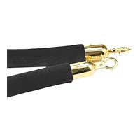 Corde de barrière de contrôle de foule, cordon noir de 1,7 m pour hôtels, théâtres, événements sur tapis rouge, cinémas, mariages, solution durable et élégante de gestion des foules