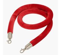 Corde de barrière de contrôle de Foule en Velours Rouge de qualité supérieure, Corde de Poteau de 2 à 13 Pieds avec mousquetons polis pour la Gestion des Files d'attente, barrière de sécurit