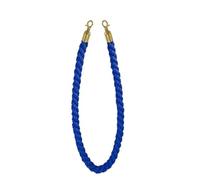 Corde de barrière de contrôle des foules en chanvre tressé bleu vif avec crochet en acier inoxydable, idéale pour les cinémas, les événements et la gestion des files d'attente, cordon en polypropylène
