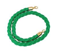 Corde de barrière de file d'attente, 1/1,5/2/2,5/3 m, avec crochet, poteau, contrôle des foules, chanvre tressé for séparation, sécurité(Green,2M)