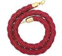 Corde de barrière de file d'attente, corde de pote Pour/Musées/Tapis rouge, Corde de scène robuste avec mousqueton en acier inoxydable, diamètre 3,2 cm(426cm/14ft)