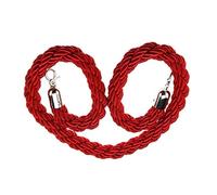 Corde de barrière de file d'attente, corde de poteau de 1/1,5/2/2,5/3 m, corde de barrière avec crochets argentés, séparateur de file d'attente, corde de contrôle des foules for hôtel(Red,3M)