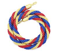 Corde de barrière de File d'attente pour Inauguration - 300 cm (9,8 pi) en Chanvre tressé pour la Gestion des foules Lors d'événements et de fêtes - Solution Durable pour Une Utilisation int