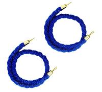 Corde de barrière de sécurité Bleue Corde tressée en Chanvre, 3 5 6 8 11 13 16 Pouces de Long, Cordes de Poteau VIP pour Le Contrôle des Foules, Théâtres de la Galerie du Musée (Couleur : Crochet Or,