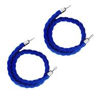 Corde de barrière de sécurité Bleue Corde tressée en Chanvre, 3 5 6 8 11 13 16 Pouces de Long, Cordes de Poteau VIP pour Le contrôle des foules, théâtres de la galerie du musée (Couleur : Silver