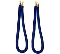 Corde De Barrière en Velours Bleu, Entrée De Théâtre/hôtel/Bar/Interdiction, Cordes De Contrôle De Foule VIP pour Diriger La Circulation Piétonnière, 1/1,5/2/2,5/3/, Gold Hooks, 4m/13.1ft