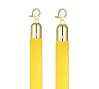 Corde de barrière file d'attente en velours VIP épais for le contrôle des foules hôtels, hôpitaux, banques, 3/4/5 pieds, cordes suspendues, corde(Yellow,1m/3.3ft/39in)