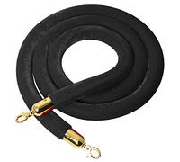 Corde de barrière multicolore en option for le contrôle des foules, corde file d'attente suspendue, salle cinéma/utilisation grandes ouvertures/(Black,Length 0.9M/3Ft/36In)