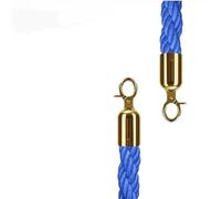 Corde De Barrière Nylon Sling Rope For Greeting Queue Column, Hotel Welcome Concierge, Round Head Guardrail Twist Lany(Blue)