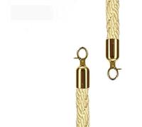 Corde De Barrière Nylon Sling Rope For Greeting Queue Column, Hotel Welcome Concierge, Round Head Guardrail Twist Lany(Gold)