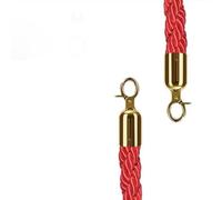Corde De Barrière Nylon Sling Rope For Greeting Queue Column, Hotel Welcome Concierge, Round Head Guardrail Twist Lany(Red)