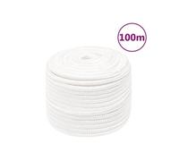 vidaXL Corde de bateau Blanc complet 14 mm 100 m Polypropylène