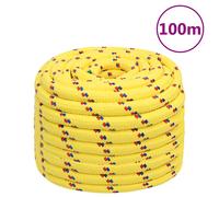 Corde de Bateau Corde de Levage Câble d'Amarrage Ancrage Navire Lignes de Gréement Corde à Linge Jaune 20 mm 100 m Polypropylène