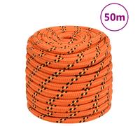 Corde de Bateau Orange 18 mm 50 m Polypropylène Levage Ancrage Navire vidaXL