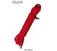 Corde de bondage Japonais 10m rouge - OUCH