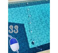 Corde de bouée de piscine réglable avec flotteurs de 6 à 30 m, parfaite pour les pistes de course et la sécurité, ligne de voie flottante durable (L2 m)