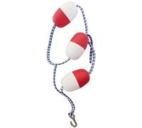 Corde de bouée de piscine rouge et blanche 4,5 m / 15 pi - Séparateur de couloir flottant de sécurité pour piscines, longueurs réglables de 5 m à 23 m, idéale pour la séparation des profonde