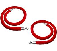 Corde de chandelier en velours, Barrière de sécurité en velours rouge avec crochets acier inoxydable, barrière for files d'attente, concerts mariage et salons automobiles(300cm/10ft)