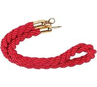 Corde de chandelier en velours, Barrière de sécurité for tapis rouge, salons automobiles, barrière file d'attente avec crochets en or poli, cordes contrôle des foules(Hemp,1.6m/5.2ft)