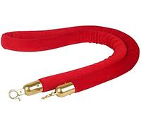 Corde de chandelier en velours, Barrière de sécurité for tapis rouge, salons automobiles, barrière file d'attente avec crochets en or poli, cordes contrôle des foules(Velvet,1.9m/6.2ft)