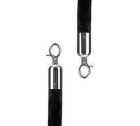 Corde de chandelier en velours, Cordes avec mousquetons, lot de 2, corde d'obstacle suspendue en mousse for mariage, crèche, hôtel, hall d'entrée(Black,280cm/9ft)