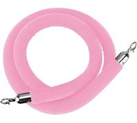 Corde de Chandelier En Velours Vip, Mini Corde de Barrière de File D'attente de Contrôle Des Foules Portable, Corde de Velours avec Crochets Argentés, pour événement de Fête(Size:1.5m/5ft,Color:Rose)