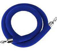 Corde de Chandelier En Velours Vip, Mini Corde de Barrière de File D'attente de Contrôle Des Foules Portable, Corde de Velours avec Crochets Argentés, pour événement de Fête(Size:1m/3.3ft,Color:Bleu)