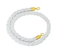 Corde de chanvre 1,2 m Barrière blanche avec crochets pour le contrôle des foules et l'organisation des lignes de théâtre. Design élégant et durable