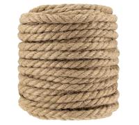 Corde de chanvre, corde de jute épaisse naturelle, corde de jute de 30 mm, corde de chanvre torsadée de 10 m, torsadée for l'artisanat, corde de tir à la corde, ficelle de bagages (taille: 30 mm 5 m)