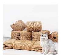Corde de chanvre en sisal naturel pour réparation d'arbre à chat, griffoir à chat, jardinage, travaux manuels, emballage de meubles, ficelle de jute (12 mm x 25 mètres)