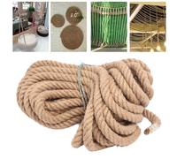 Corde de chanvre jaune torsadée, corde de jute épaisse naturelle torsadée, hamac, balançoire, rampe de bateau