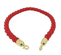 Corde de chanvre torsadée en nylon de qualité supérieure pour séparateurs de file d'attente dans les cinémas et les restaurants VIP - Rouge - Solution de contrôle de foule durable et élégante - 274 cm