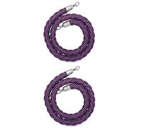 Corde de Chanvre VIP, Blanc, Violet, Orange, Vert, Rouge, séparateur de File d'attente, avec Crochets, pour contrôle de la Circulation intérieure et extérieure, Violet, 5 m