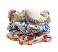 Corde De Cheveux En Tissu Lot de 3 chouchous en soie couleur unie for femmes, grands bandeaux, accessoires for cheveux(Color9)