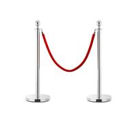 Corde de colonne Rouge et argenté Velours