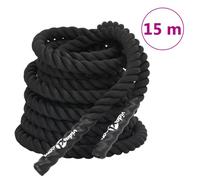 vidaXL Corde de Combat Noire 15 m 11 kg Polyester