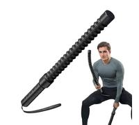 Corde de combat sans corde - Oscillation silencieuse pour fitness et force | Kit d'entraînement à la maison compact | Poignées style à côté du cardio ou développement musculaire total, noir