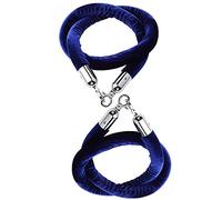 Corde de contrôle de Foule Bleue de 1,2 m avec Crochets argentés - Solution Durable de Gestion des Files d'attente pour Les lieux événementiels et la sécurité - Corde de Poteau pour Un contr