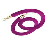Corde de contrôle de foule en velours avec crochets métalliques - Corde violette de 0,3 à 1,2 m pour salons automobiles, tapis, événements, gestion de file d'attente, sécurité et sécurité d'événements