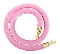 Corde de contrôle de foule en velours rose - Corde de barrière de 1,5 m pour théâtres, événements et grandes ouvertures, solution de gestion de file d'attente de qualité supérieure (1,5 m)