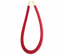 Corde de contrôle des foules avec crochet doré, corde de barrière épaisse for tapis rouge/file d'attente d'hôpital for l'extérieur et l'intérieur, facile à installer/(Red)