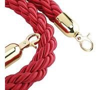 Corde de contrôle des foules de 3,1 cm d'épaisseur - Hôtels de théâtres de Concerts, Corde torsadée Red Stanchion, Corde de barrière de File d'attente avec Crochets (Couleur : 1 Paquet, Taille