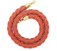 Corde de contrôle des foules en Chanvre tressé avec Crochets, 300 cm / 9,8 pi, pour la Gestion d'événements, Bars, théâtres et contrôle des Files d'attente. Solution de sécurité Durable et é