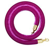 Corde de contrôle des foules en velours, Barrière de contrôle des foules en corde grise de 4/5 pieds avec crochets polis/K/1,5 m/5 pieds(F,1.2M/4Ft)