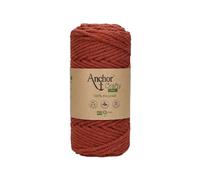 Anchor Crafty Cordon macramé fin 00116 brique env. 65 m 250 g, mélange de coton et de polyester, fil torsadé doux 3 plis