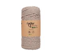 Corde De Coton Recyclé Macramé Anchor Crafty Fine Metallic - 250gr - Anchor Beige Marron
