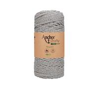 Corde De Coton Recyclé Macramé Anchor Crafty Fine Metallic - 250gr - Anchor Gris