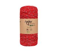 Corde De Coton Recyclé Macramé Anchor Crafty Fine Metallic - 250gr - Anchor Rouge