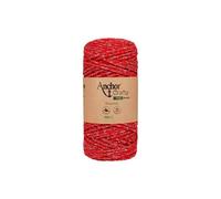 Corde de Coton Recyclé Macramé Anchor Crafty Fine Metallic - 250gr - Anchor(...) - Rouge Rouge