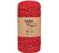Corde de Coton Recyclé Macramé Anchor Crafty Fine Metallic - 250gr - Anchor(...) - Rouge